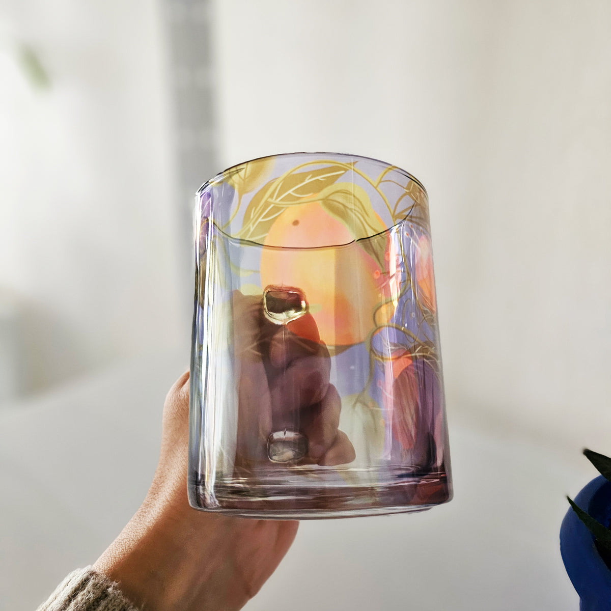 Taza Flowerange en vidrio