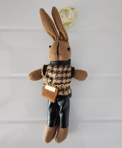 Charm/llavero conej@ con cartera