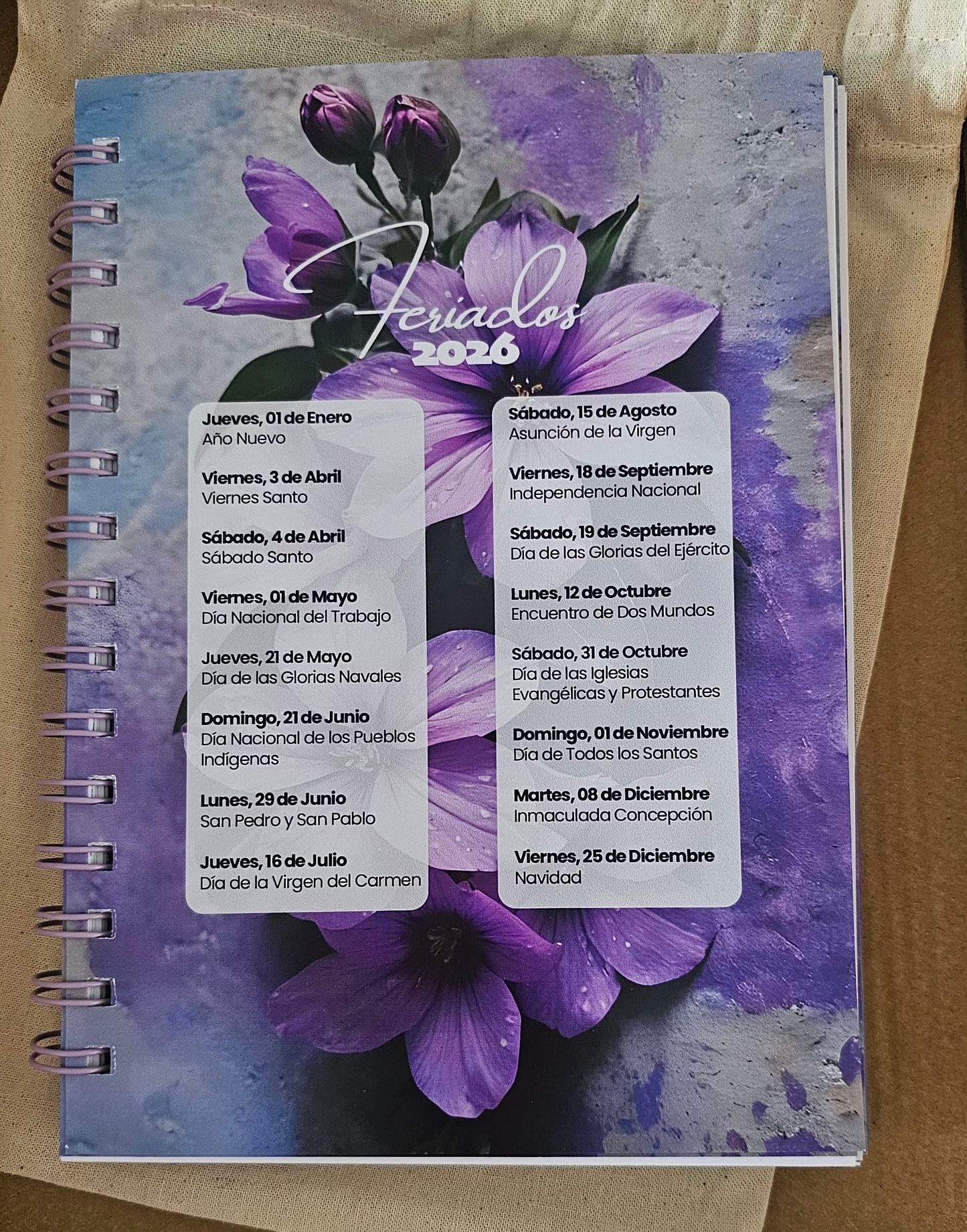 Agenda personalizable