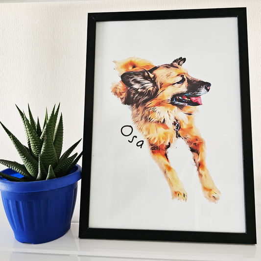 Cuadro mascota personalizada a color