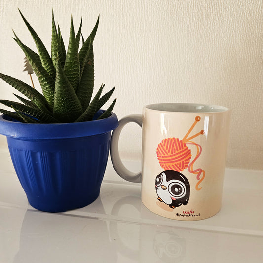 Taza Pinguino Tejedor