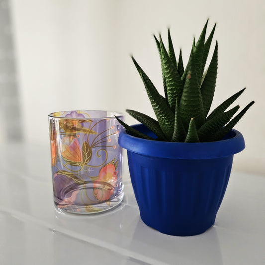 Taza Flowerange en vidrio